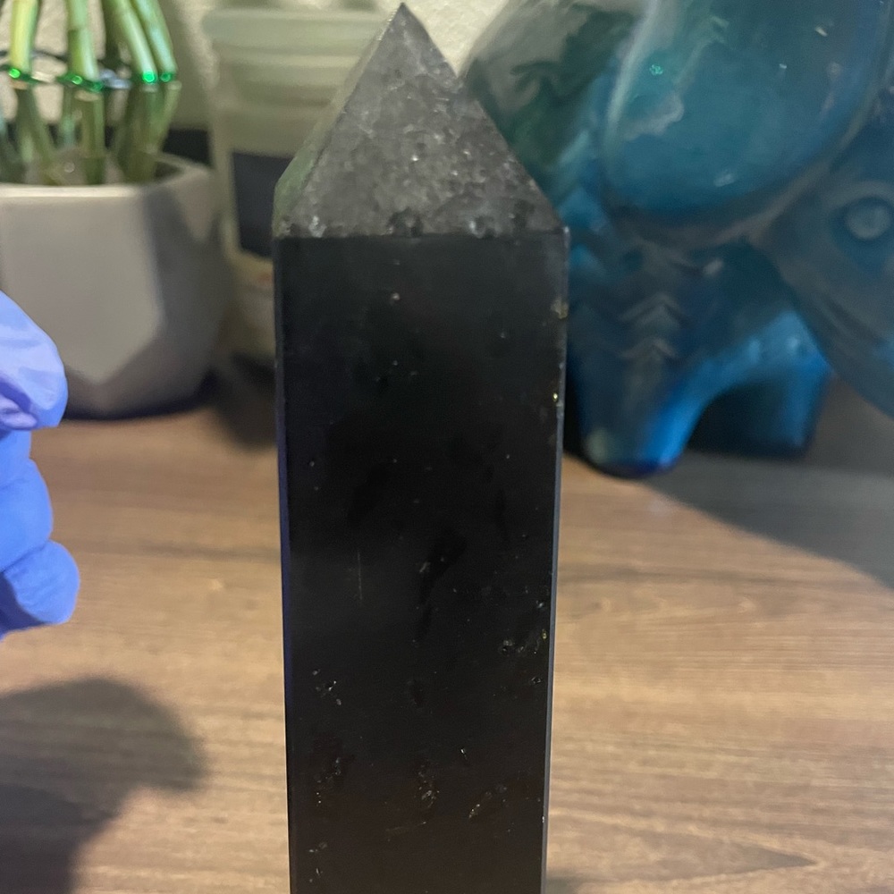 Black Tourmaline Crystal Point Tower